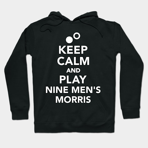 Keep calm and play Nine men's morris Hoodie by Designzz